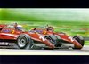 Gilles Villeneuve - Didier Pironi. Postkarte. Clovis.